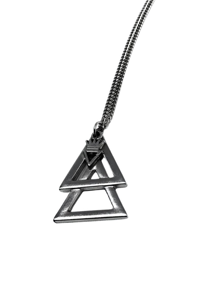 COLAR TRÊS TRIÂNGULOS (COURO OU CORRENTE)