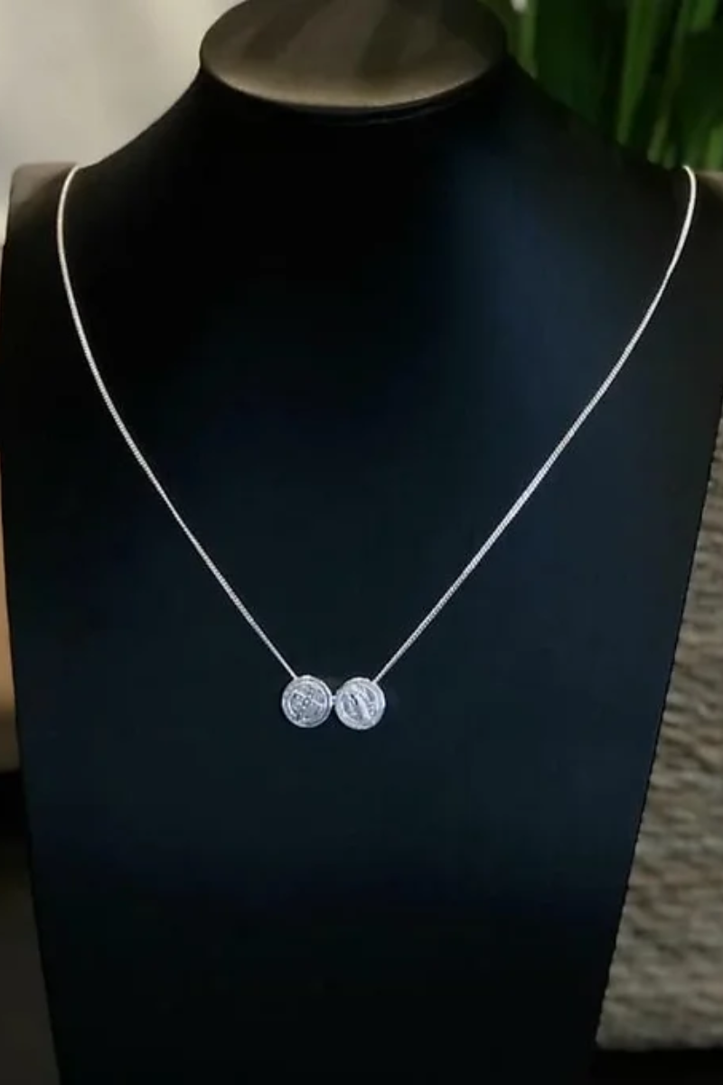 Escapulário São  Bento Prata