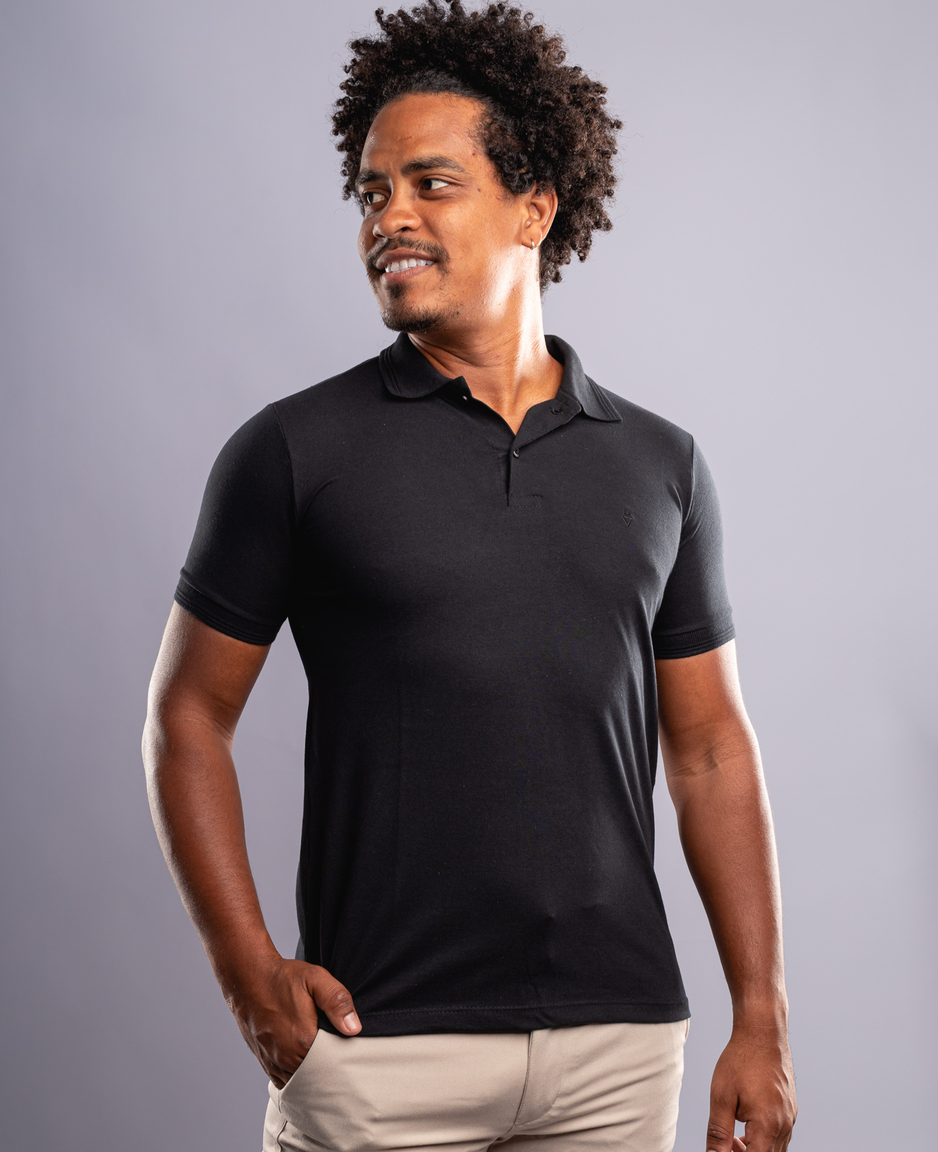 Camisa Pollo Vitor Cabral - Preta