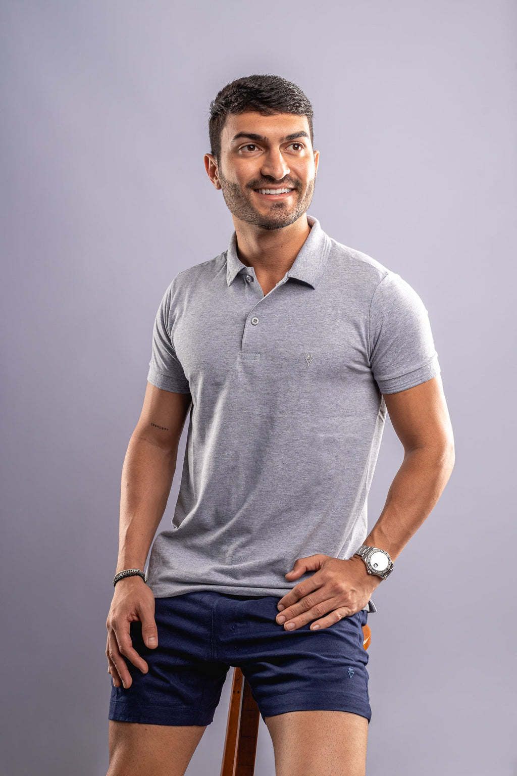 Camisa Pollo Vitor Cabral - Cinza