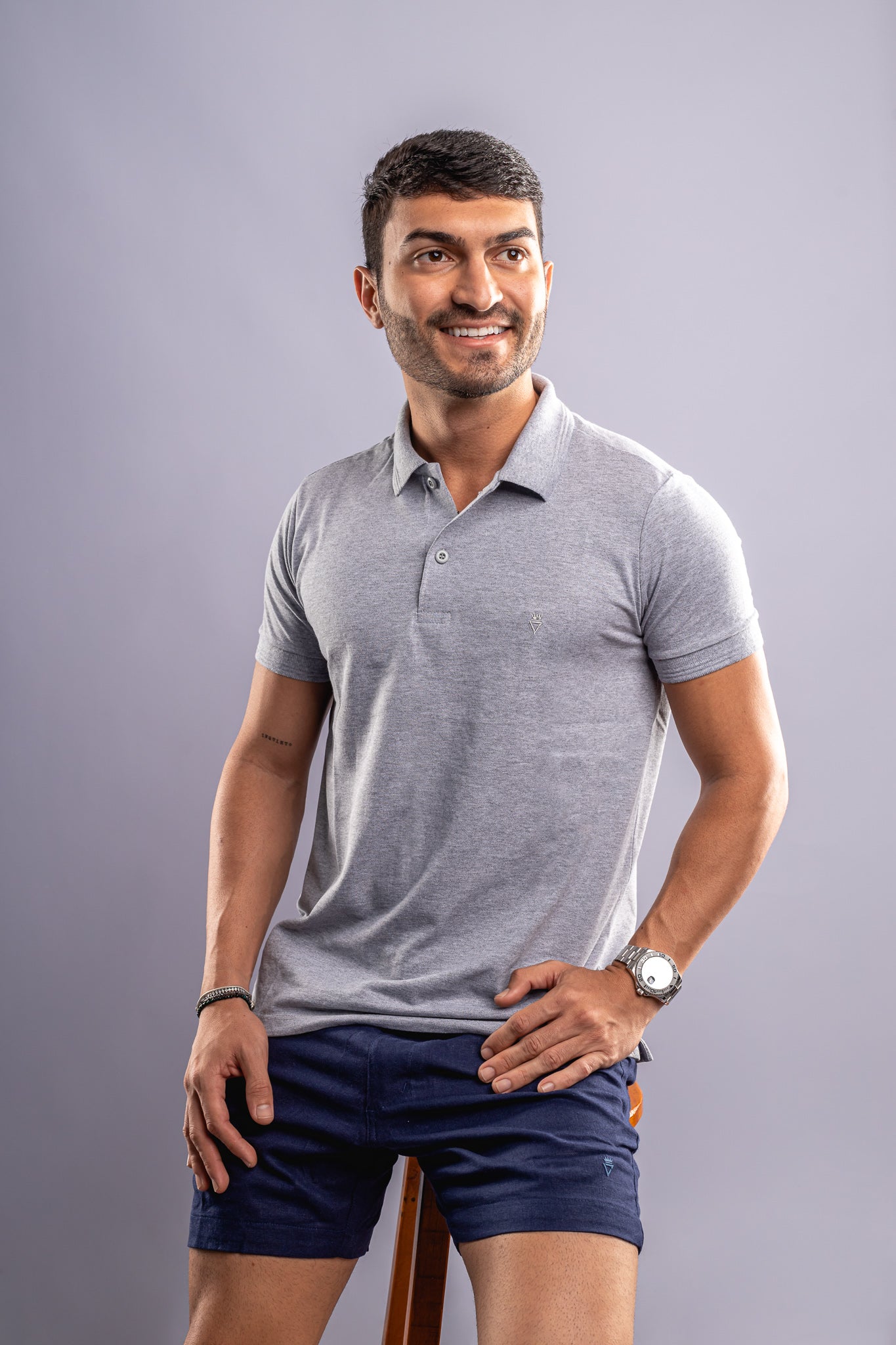 Camisa Pollo Vitor Cabral - Cinza