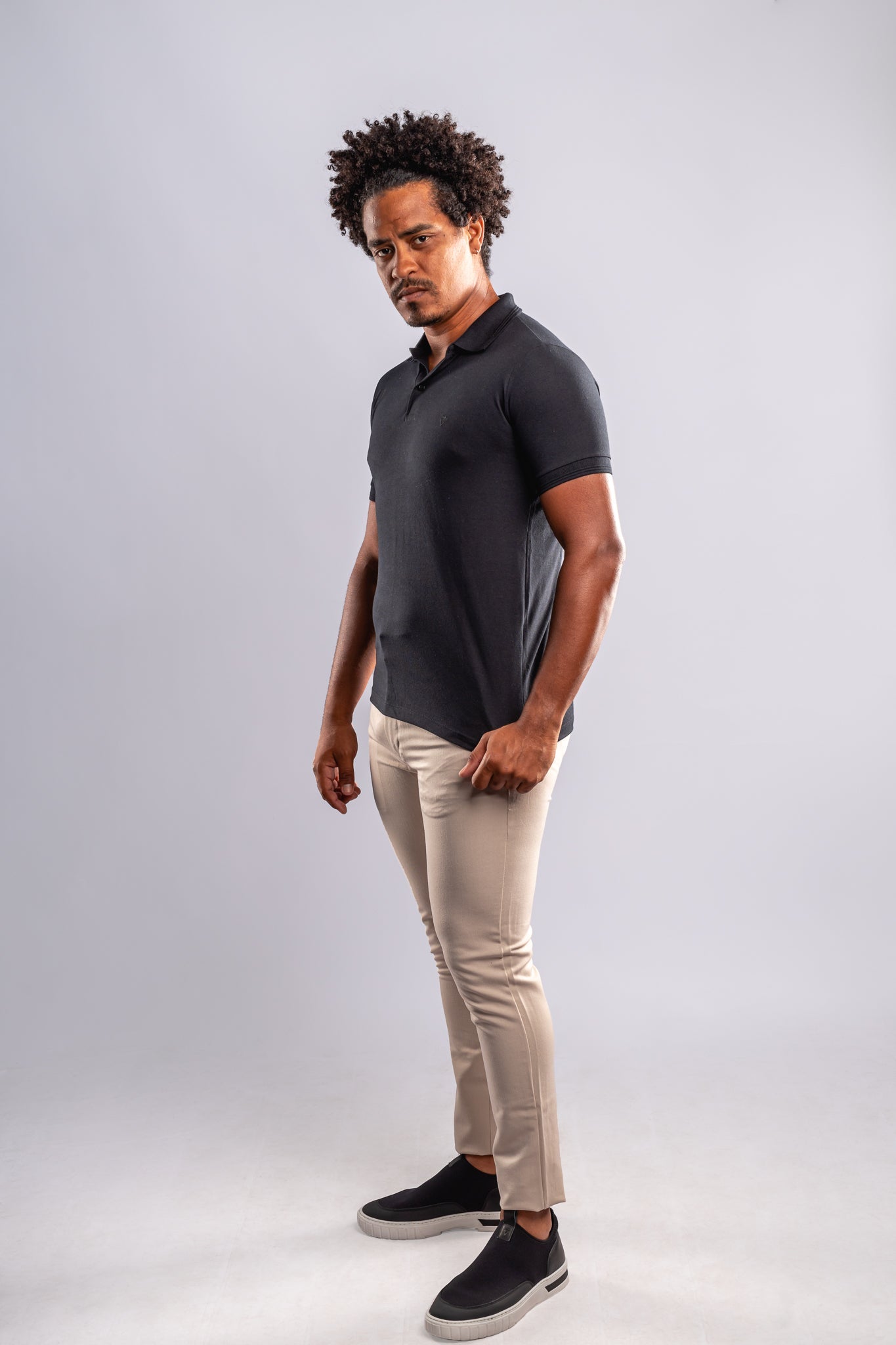 Camisa Pollo Vitor Cabral - Preta