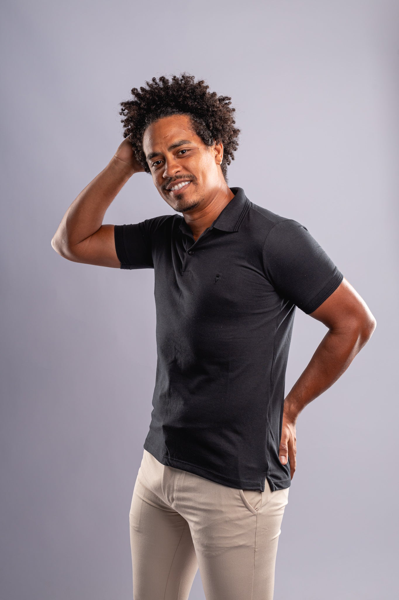 Camisa Pollo Vitor Cabral - Preta