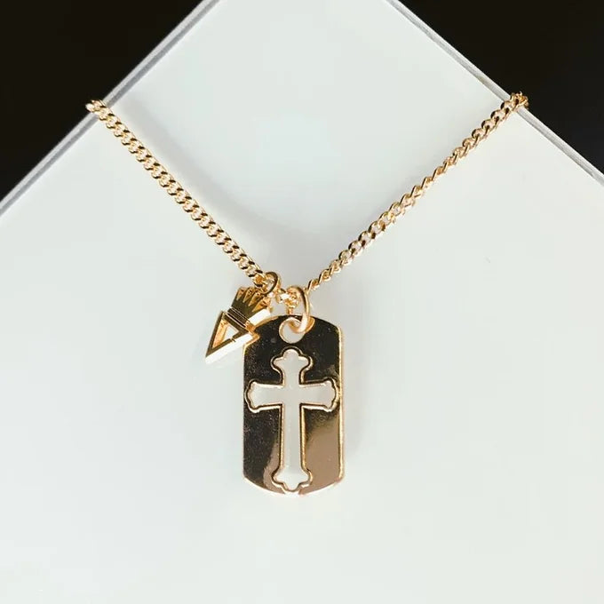 COLAR  MILITAR CRUZ CHAPA