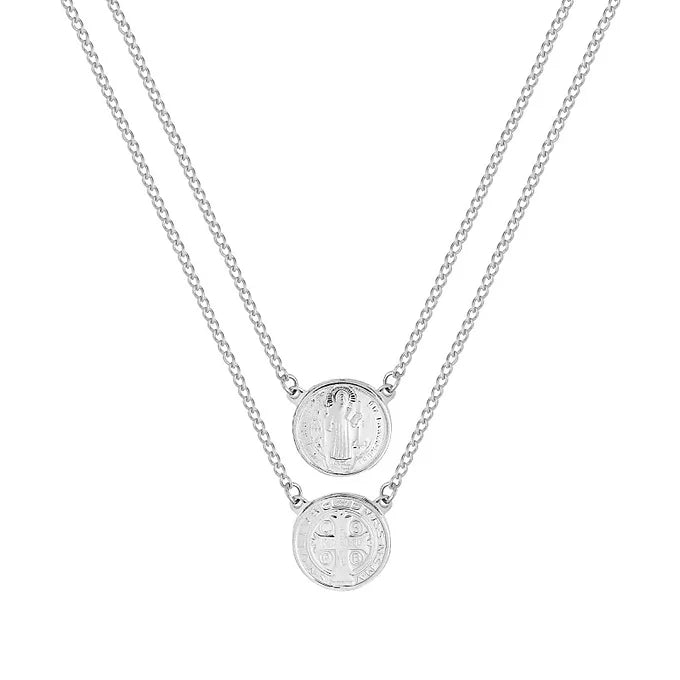 Escapulário Aço Mini São Bento